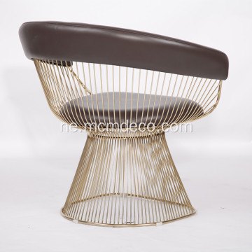 वारेन प्लेटनर स्टेनलेस स्टील भोजन कुर्सी प्रतिकृति